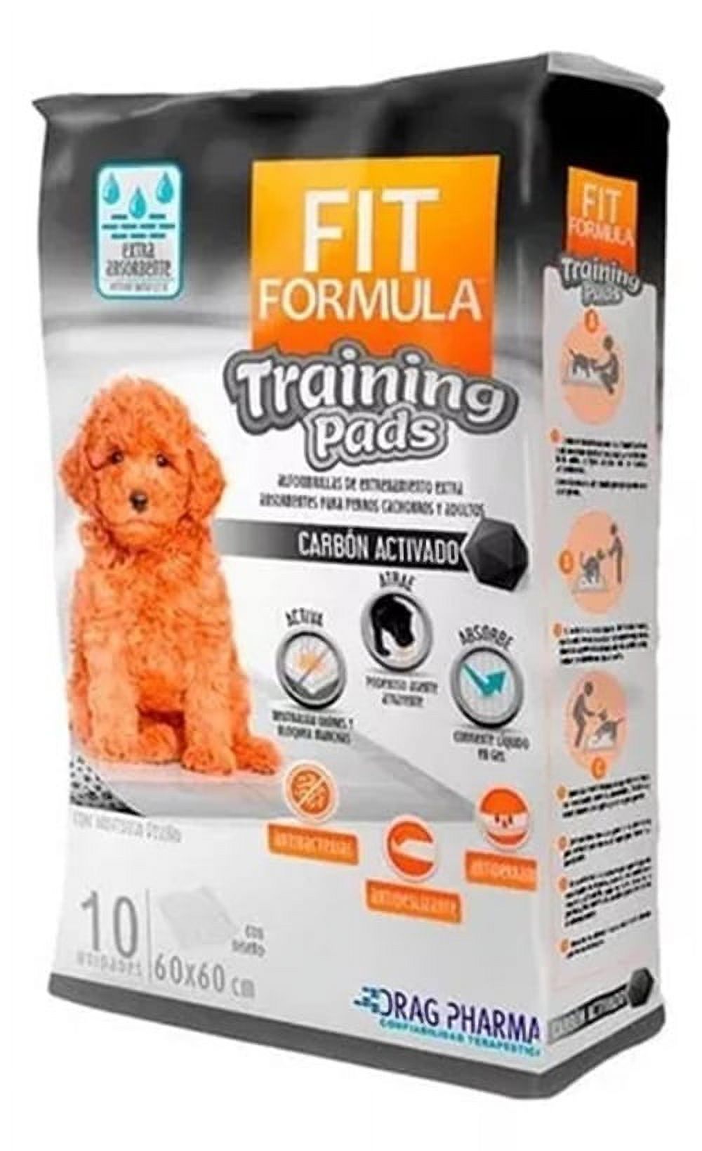 Fit Formula - Sabanillas Perro Carbon Activado - Carbon 60X60Cm 10 Unidades