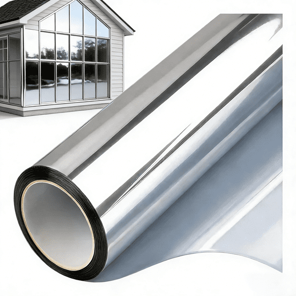 Vinilos para Cristales Vinilo Adhesivo Cristal Efecto Espejo 1m*6m, Anti UV Anti Calor Unidireccional Protector de Privacidad Protege del Sol para Hogar Oficina Tienda