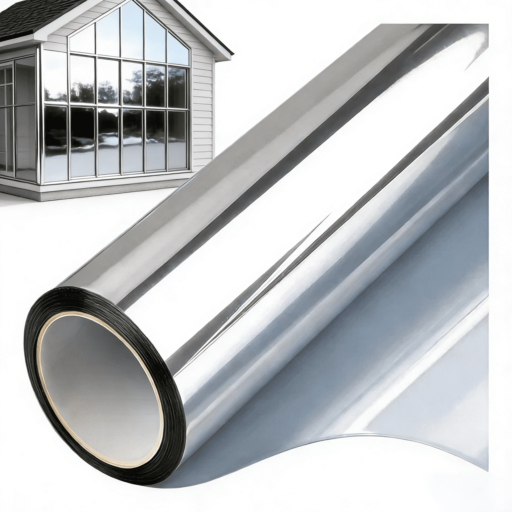 Genérica - Vinilos Para Cristales Vinilo Adhesivo Cristal Efecto Espejo 1m*6m, Anti Uv Anti Calor Unidireccional Protector De Privacidad Protege Del Sol Para Hogar Oficina Tienda