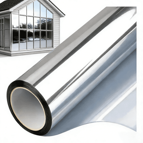 Genérica - Vinilos Para Cristales Vinilo Adhesivo Cristal Efecto Espejo 1M*6M, Anti Uv Anti Calor Unidireccional Protector De Privacidad Protege Del Sol Para Hogar Oficina Tienda