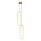 thumbnail image 4 of Colgante de techo dorado Iluminación colgante LED Longitud ajustable Instale fácilmente Araña colgante Cuerpo de aluminio para pasillo, comedor, bares Luz calida, 4 of 5