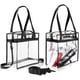 thumbnail image 2 of Bolsas transparentes de 2 piezas 30 * 30 * 15 cm Estadio aprobado bolso transparente con cierre de cremallera Crossbody bolso de hombro con correa ajustable, 2 of 3
