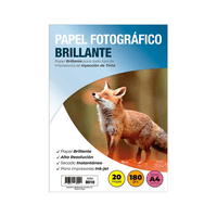 Adetec - Papel Fotográfico A4 Brillante 180 Gr