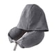thumbnail image 3 of Almohada De Viaje Con Capucha, Almohada De Soporte Para El Cuello Que Se Ajusta Libremente, Para Tren, Interior, Coche, Gris, 3 of 3