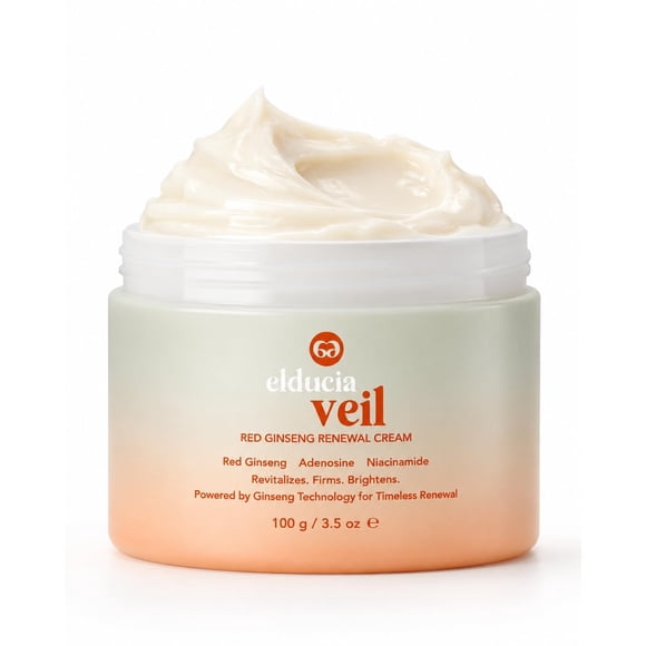 Crema de Noche Elducia 100 ml Ginseng Rojo Coreano, Niacinamida 2 % y Complejo de Péptidos