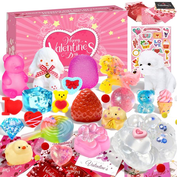 Kit de San Valentín OESINS con 24 juguetes antiestrés
