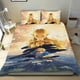 thumbnail image 1 of La Leyenda de Zelda Conjunto de sábanas temático, trío de piezas, cómodo y amigable con la piel, diseño único, regalo de decoración para el hogar para familiares, amigos y fans,140cm *210cm, 1 of 6