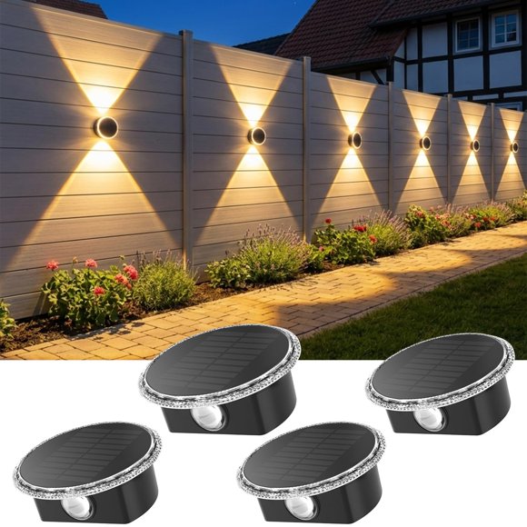 Luces Solares Ellasay Pack de 4 Impermeables 3 Modos LED