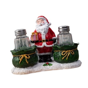 Bothyi - Estatua Navideña De Papá Noel Con Forma De Tarro De Especias, Adorno De Resina Resistente Y Multifuncional.