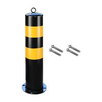 Magideal - Poste De Bolardo De Estacionamiento De Tubo De Acero Con 4 Tornillos, Para Usos Múltiples En Áreas Residenciales Y Para Seguridad En Entradas De Vehíc 50 Cm X 114 Cm