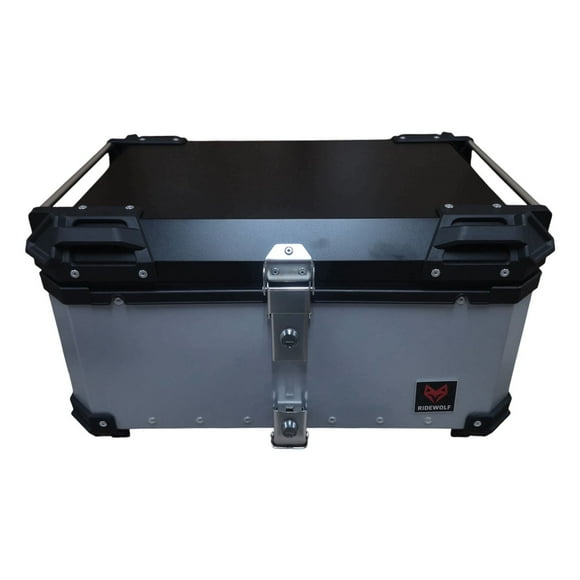 Baúl Top Case para motocicleta 65L Plateado RIDEWOLF 0712-65