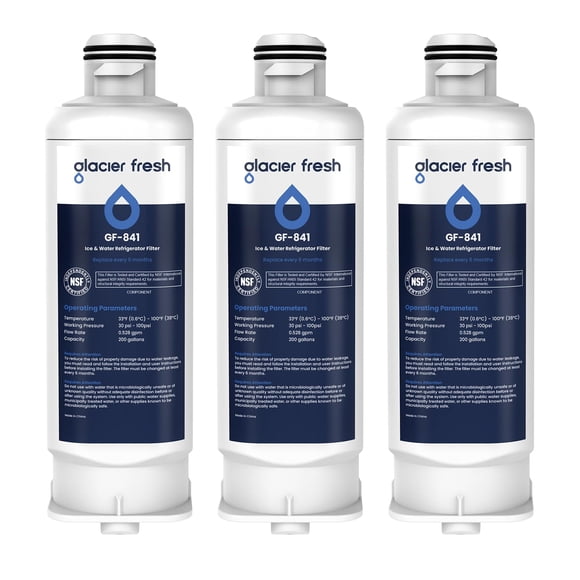Filtros de agua para refrigerador GLACIER FRESH DA97-17376B (paquete de 3)