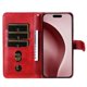 thumbnail image 2 of Funda tipo cartera para iPhone 16 Pro Max con bolsillo con cremallera y ranuras para tarjetas – Función de soporte Rojo, 2 of 6