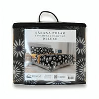 Sábanas De Polar Composé King / Flor Negro Salmón – Doral