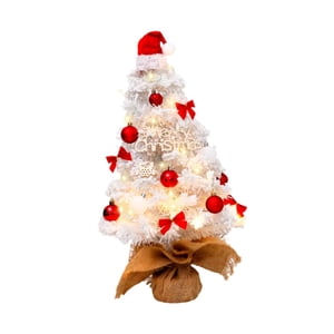 Bothyi - Árbol De Navidad De Sobremesa Con 20 Luces Led Decoración Navideña Para Escritorio 60 Cm
