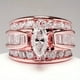 thumbnail image 1 of Stunning Golden Three Row White Zircon Engagement Ring for Women - Perfect for Weddings and Special Occasions, 1 of 4