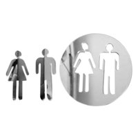 Bothyi - Letreros De Baño Placa De Identificación Para Restaurante Bar Comercial Blanco