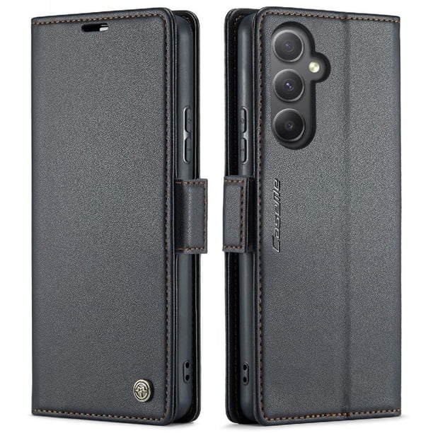 CaseMe tipo cartera Samsung Galaxy A34 5G con cierre magnético, RFID, tarjetero, soporte, carga inalámbrica