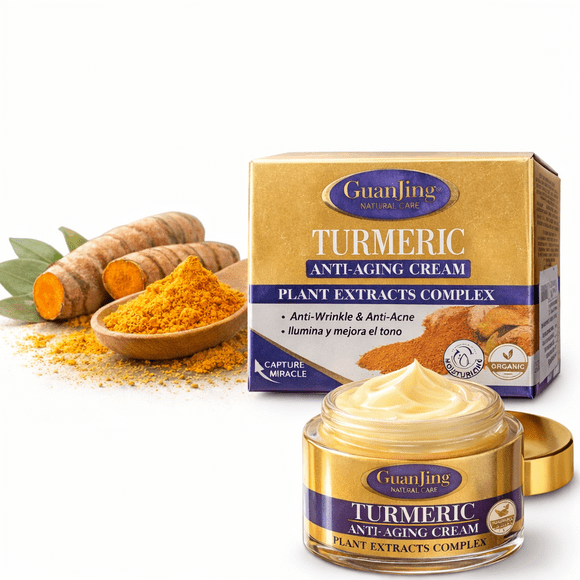 Crema Facial de Cúrcuma 50 ml Anti-Edad y Luminosidad