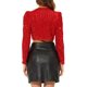 thumbnail image 3 of INSPIRE CHIC Chaqueta Corta Abierta de Lentejuelas Brillantes de Manga Larga para Fiesta de Halloween de Mujer XL Rojo, 3 of 6