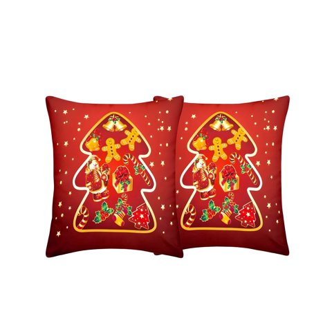Genérico - Set De 2 Fundas De Cojines De Navidad 45X45 Cm A01
