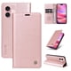 thumbnail image 2 of Funda Billetera de Cuero para iPhone 16 con Tarjetero y Soporte - Tapa Magnética Rosa, 2 of 6