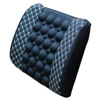 Magideal - Cojín De Soporte Universal Para Coche, Cojín Para Silla De Seguridad De Masaje Eléctrico, Cojín De Soporte De Cinturo De 12V, Apto Para Asiento - Blanca Linea Blanca