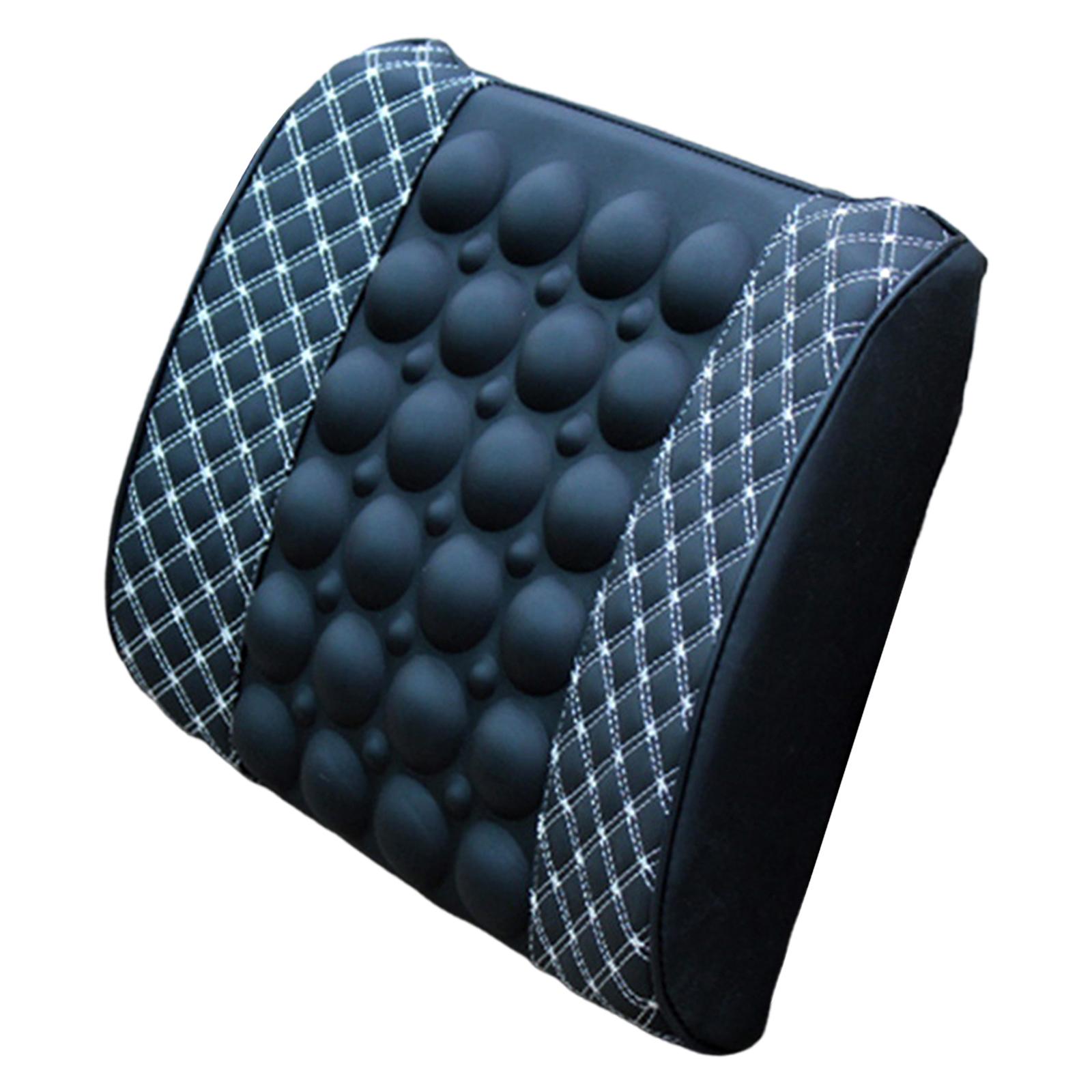 Magideal - Cojín De Soporte Universal Para Coche, Cojín Para Silla De Seguridad De Masaje Eléctrico, Cojín De Soporte De Cinturo De 12V, Apto Para Asiento - Blanca Linea Blanca