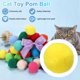 thumbnail image 4 of Uxcell 30 Pcs Juguete para Gato Bola de Pompones de Peluche Suave 1.2" Tonos Amarillos, 4 of 6