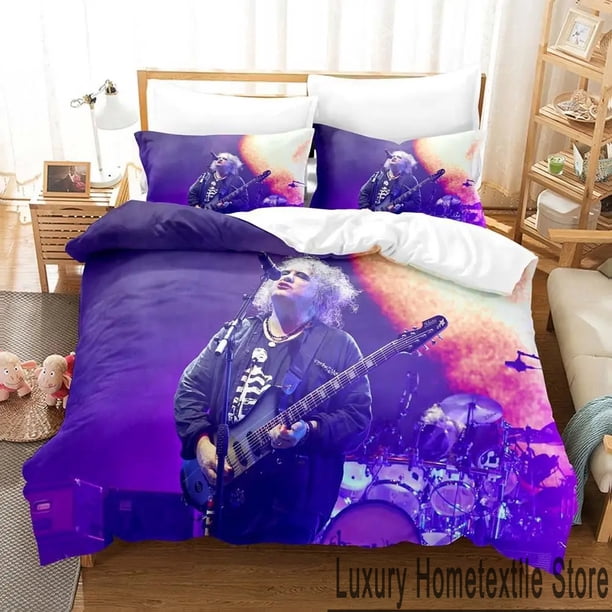 v2492 Bed Sheets THE CURE Band Bedding Set Duvet Cover Bed Set Quilt Cover Pillowcase Comforter king Queen Size Boys Adult Bedding Set 3-Piece Bedding Set (1 Duvet Cover + 2 Pillow Shams) Bed Sheets j