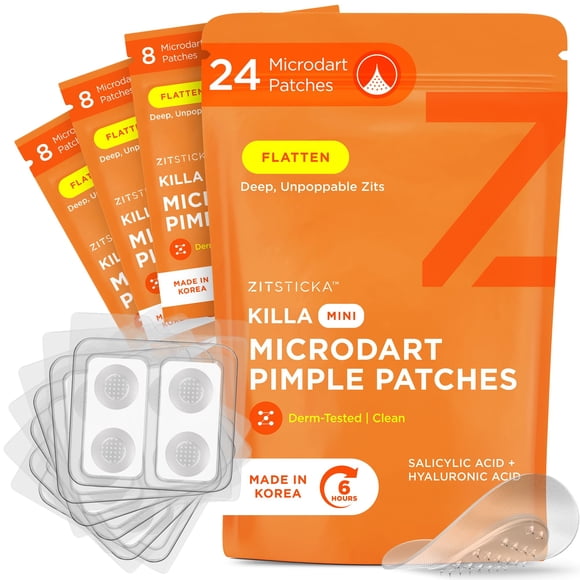 Parches para espinillas ZitSticka Killa Mini, 24 unidades, para rostro