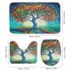 thumbnail image 3 of Árbol de la vida-theme 4-Piece Shower Curtain Set with Rugs, Waterproof Bathroom Decor Set Includes Bath Mat, U-Shaped Rug, Toilet Lid Cover and Curtain with Hooks, 3 of 6