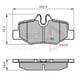 thumbnail image 2 of Pastillas Freno para auto Mercedes Benz Vito 2003-2014 Trasero, 2 of 3
