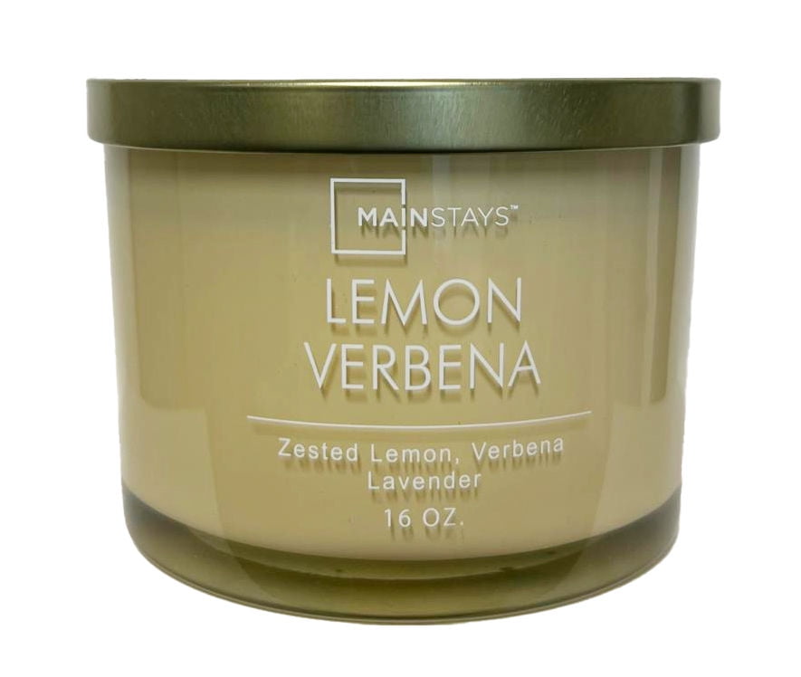 Mainstays - Vela Aromática 16 Oz Lemon Verbena Amarillo