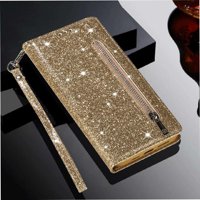 Funda Para Foxdock Elegante Funda Samsung Galaxy A05S Glitter Con Cremallera-Ideal Para El Uso Diario