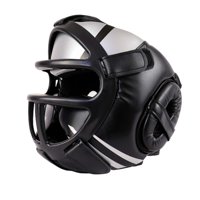 Magideal - Casco De Boxeo Con Protección Completa Y Protector Facial, Cómodo Y Acolchado. M Negro
