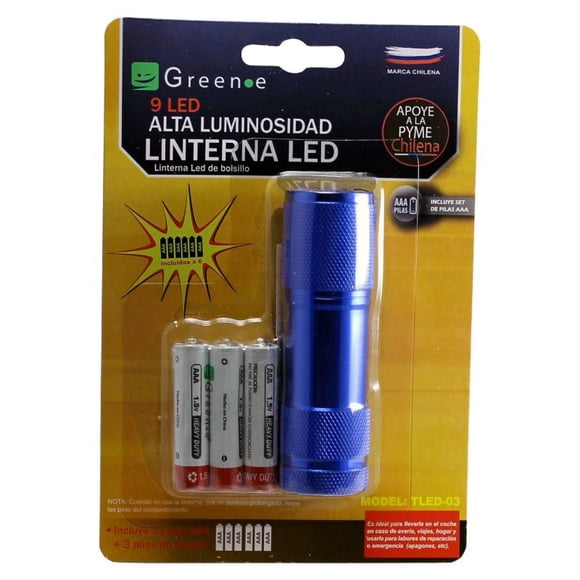 Linterna 9 Led De Aluminio.