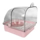thumbnail image 3 of Baño Para Pájaros Con Comedero, Comedero Portátil, Casa Para Loros, Periquitos, Pinzones, Color Rosa, 3 of 5