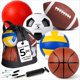 thumbnail image 1 of Set de 5 Pelotas Deportivas WILDARC con Bomba y Bolsa, 1 of 9