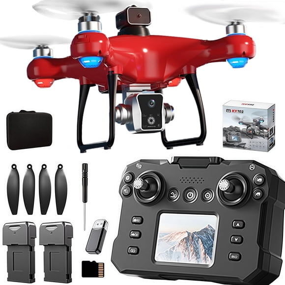 Drone QAONIE KY102 con cámara 4K, motor sin escobillas y 2 baterías