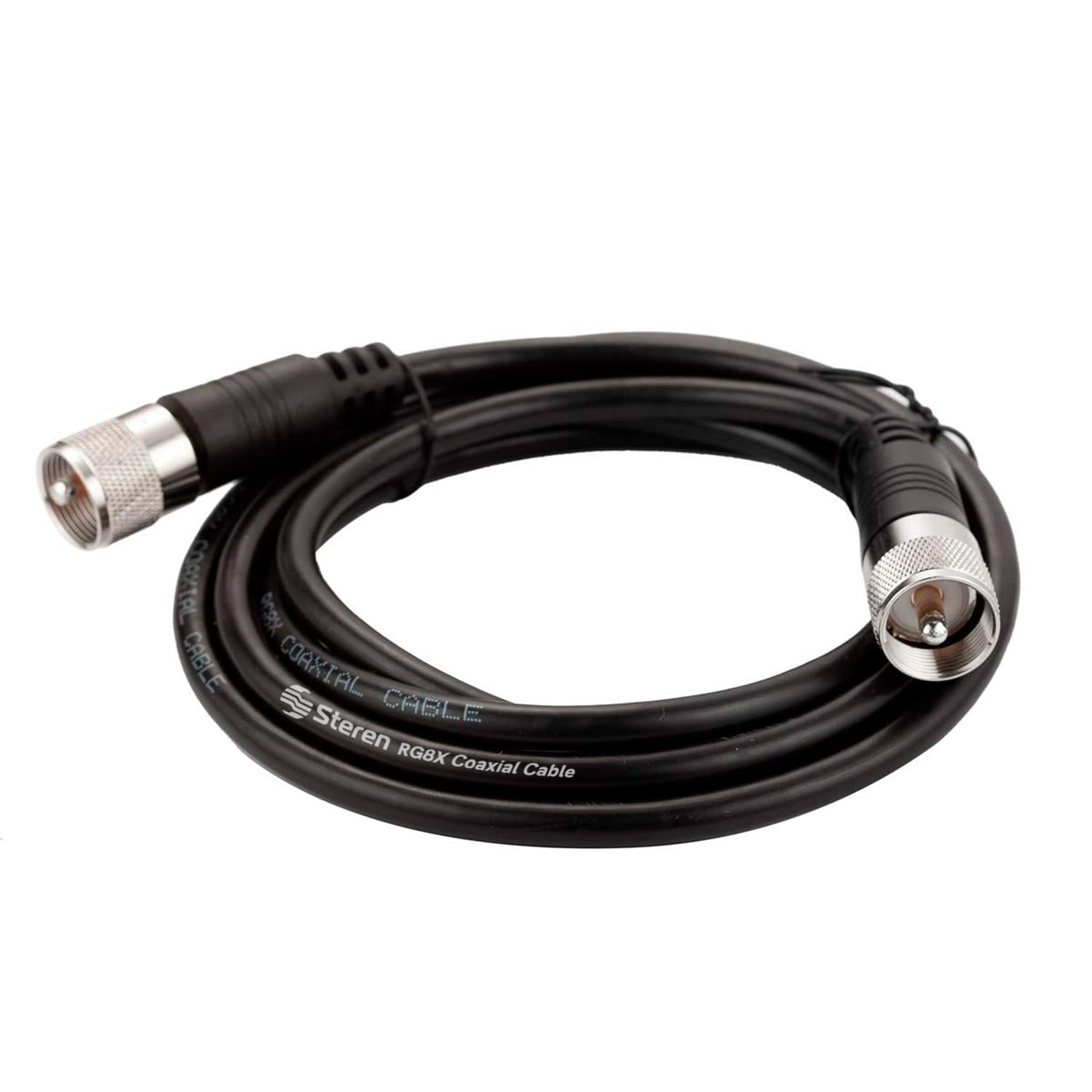 Cable Coaxial Steren Rg8X De 12 Pies Con Conectores Pl259 Uhf