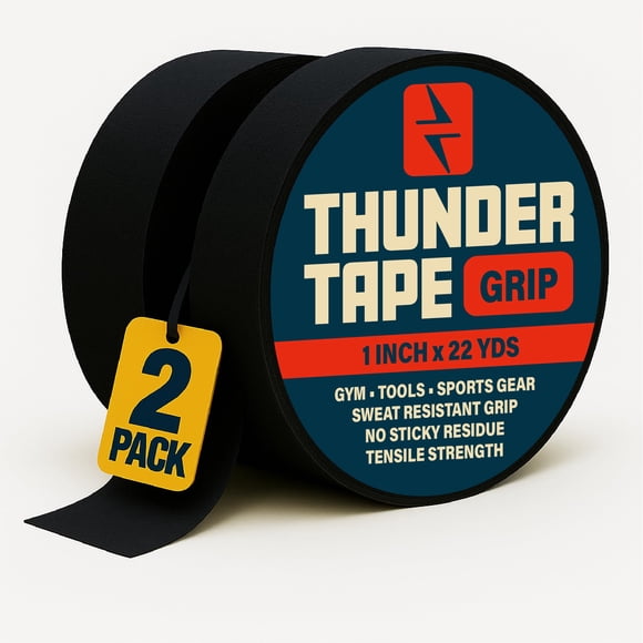 Cinta adhesiva Grip Tape Thunder para barras de tracción de 2,5 cm x 20 m