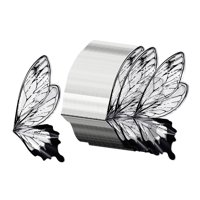 Magideal - 80 Piezas De Papel De Regalo De Flores, Suministros De Floristería, Papel De Regalo De Ramo De Flores Con Alas De Mariposa Para Decoración De Fiestas, Negro