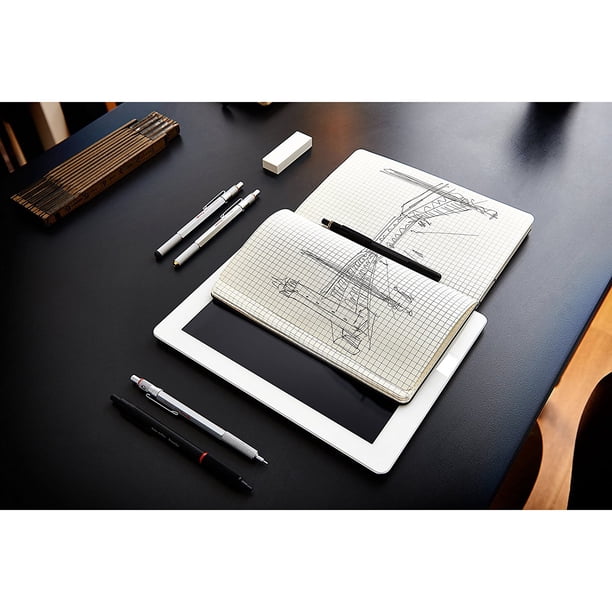 Lápiz mecánico Rotring 800 de 0,7 mm con goma de borrar, color