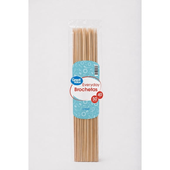 Brochetas 40cm 50 unidades