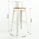 thumbnail image 3 of Pack 4 Pisos de Bar Tolix con Asiento de Madera, 3 of 7