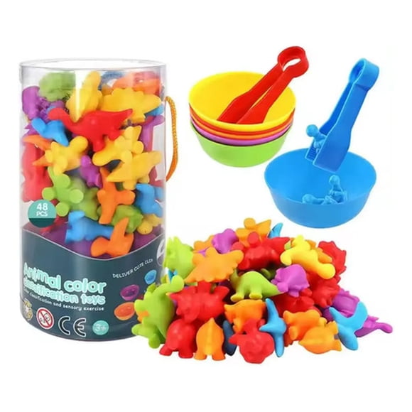 Juguete Clasificación Colores Y Animalitos Montessori 36pcs Multicolor