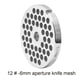 thumbnail image 3 of Accesorios para picadora de carne de 12 tipos, cuchillas de red, placa de orificio de acero inoxidable, máquina de llenado de salchichas comercial de escritorio, cuchilla de rejilla para carne con boc, 3 of 5