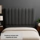 thumbnail image 2 of Respaldo Cama 2 Plaza Lineal Moderno Lino Premium Color Gris, 2 of 3
