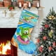thumbnail image 1 of Oso de Goma y Amigos Tema: Calcetines de Navidad, fino lino blanco para colgar en escaleras y chimenea, decoración navideña para el hogar, regalo de Navidad. 45cm × 32cm, 1 of 5